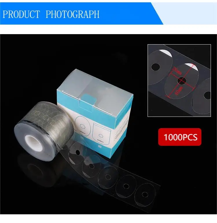 Glass Lens Processing Protective Film 1000 Rolls Blocking Pads Tape Eyeglasses Anti Slip Disc Sticker Transparent Resist Skid