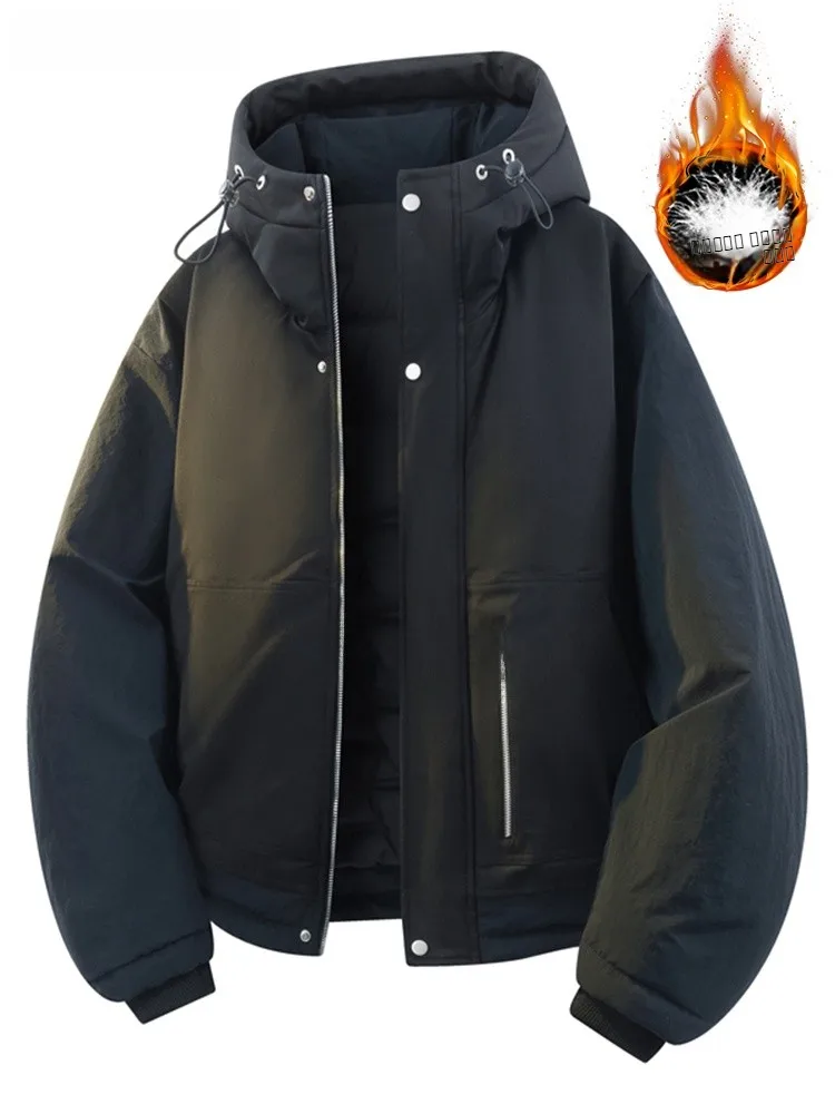 

Large Size Men's down Jaet Winter 2025 New Sle Windproof Coldproof Outdoor Thiened Warm Polyester Fiber Faion Urban C...