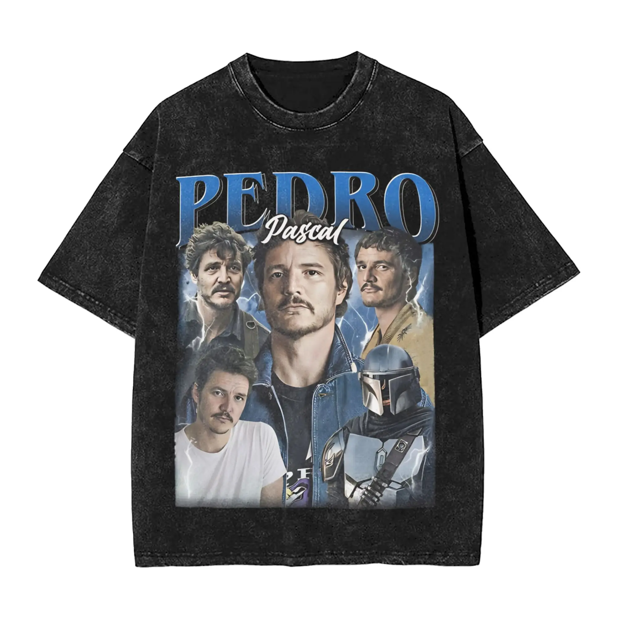 

Промытые футболки Pedro Pascal, модные футболки в стиле хип-хоп, уличная одежда в стиле Харадзюку, хлопковые летние топы, футболка для мужчин и женщин