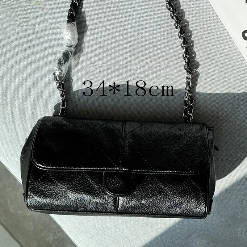 

7A Designer Shoulder Hobo Bags Black and Silver Braided Airport Bags Woven Shoulder Chain Bag Baguette Bag Underarm Bag Biker