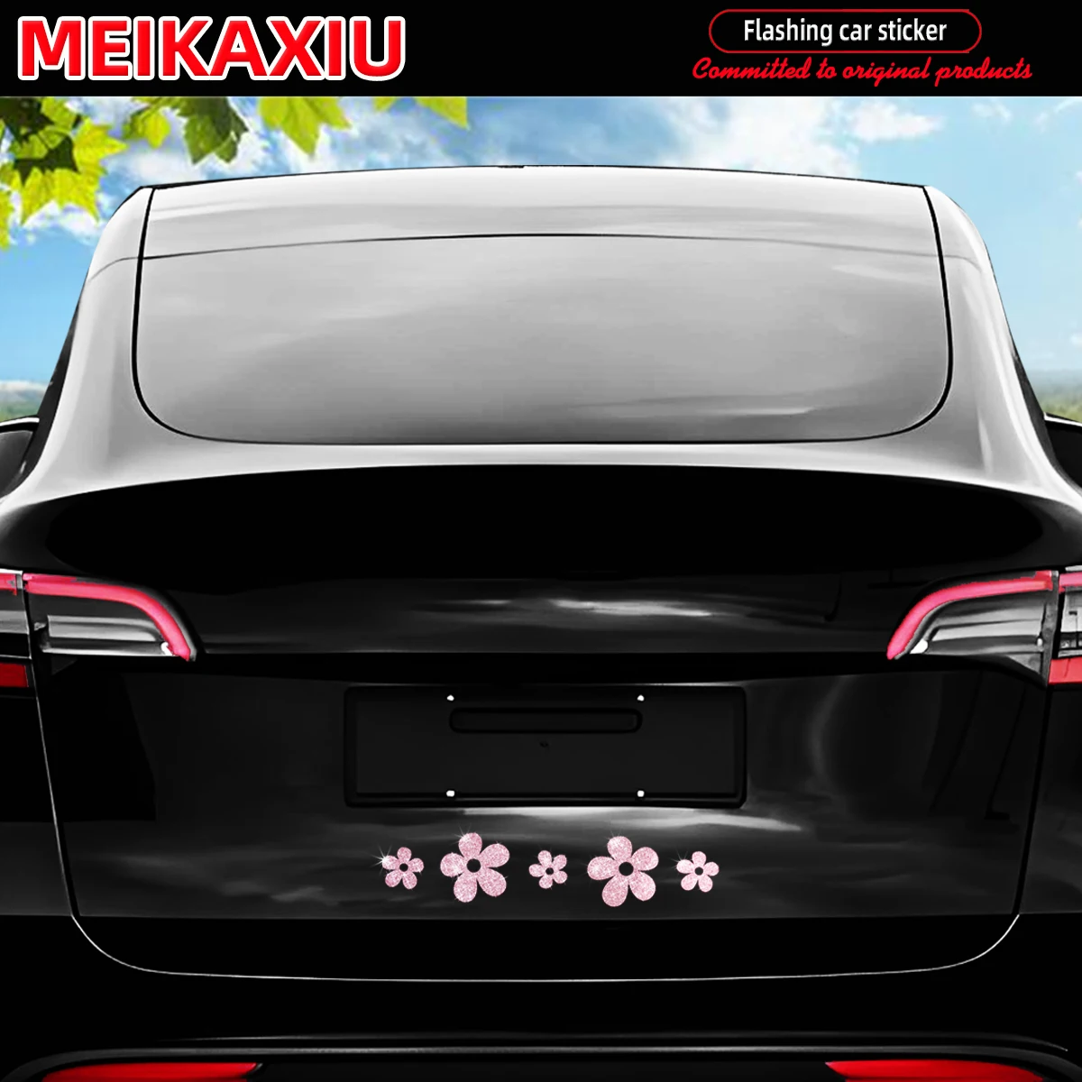 

Новый женский блестящий красивый цветок Blingbling автомобильная декоративная наклейка на дверь автомобиля наклейка на кузов