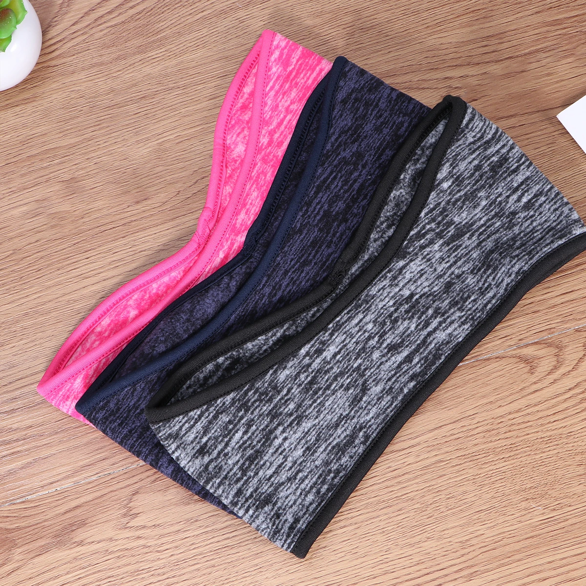 

3Pcs Winter Ear Warmers Fleece Ear Muffs Non-Slip Headband for Running Cycling Outdoor Grey Blue
