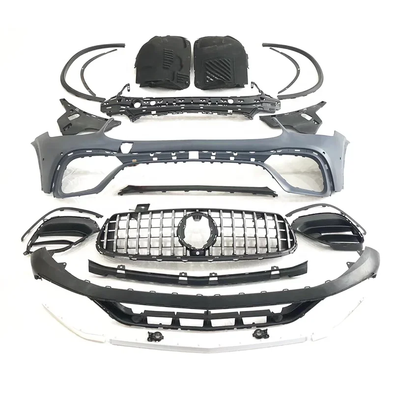 

Лучший выбор для Mercedes Benz GLC 63 amg W253, обновленный передний бампер, защита заднего бампера, решетка, комплекты кузова автомобиля, завод по производству