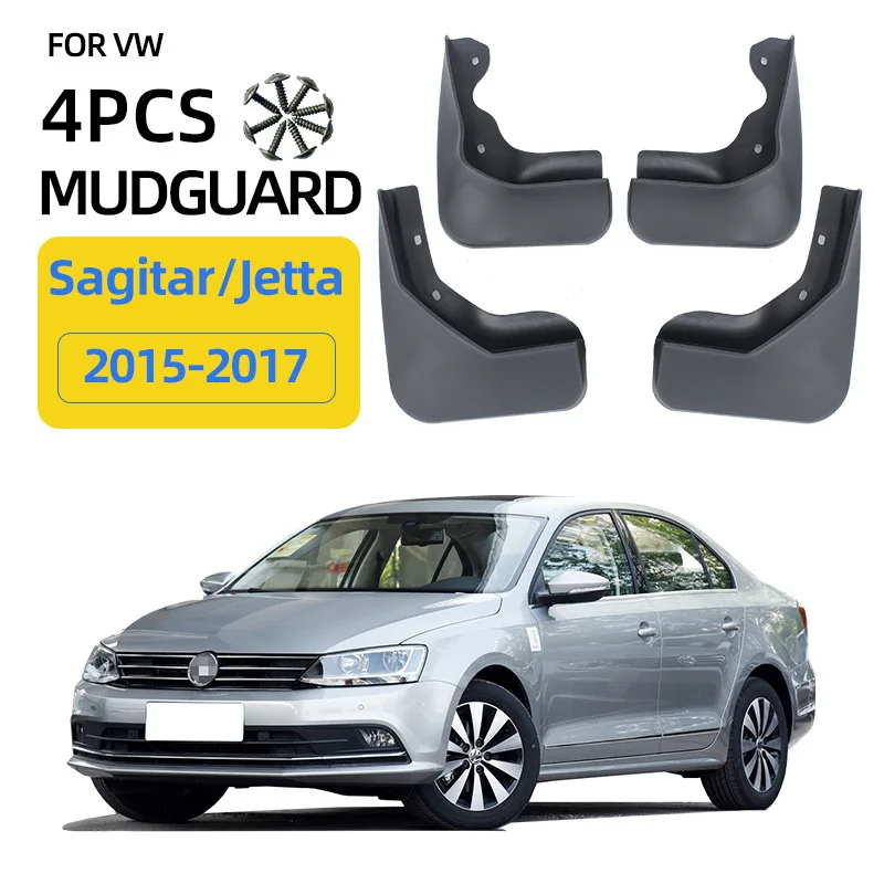 

For 2015-2017 Volkswagen Sagitar VW Jetta mudguard Mudflaps Front Rear Flares Splash Guards Cover Car Accessoie