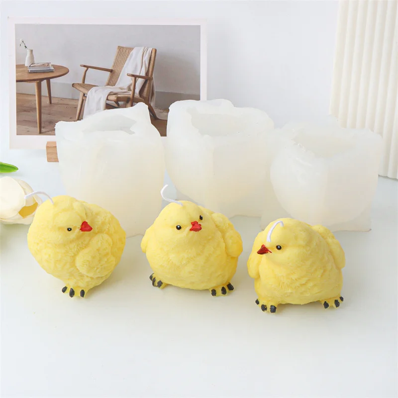 3D Cute Chick Candle Silicone Mold DIY Chocolate Fondant Baking Resin Molds Handmade Soy Wax Soap Making Supplies Craft Gifts