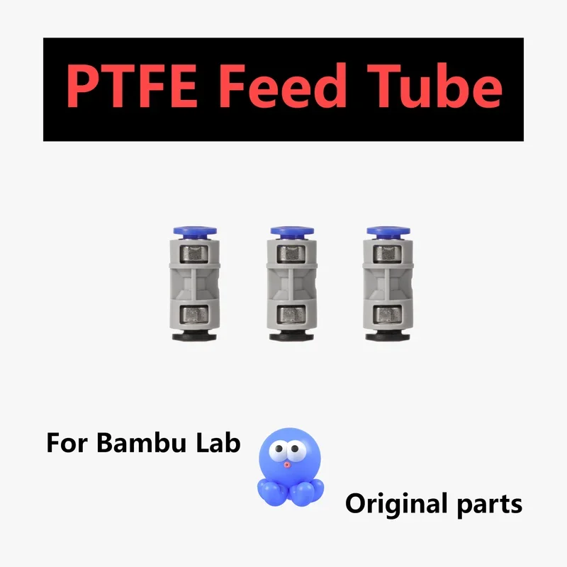 3D Printer PTFE Feed Tube 3pcs For Bambu Lab X1/P1 Series Joint Used to Connect Material Pipes Compatibility X1 X1C P1S P1P