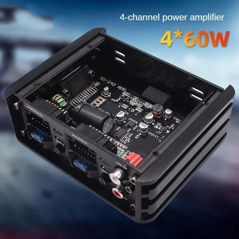 

Мощный усилитель автомобиля для улучшенного баса и звукового домашнего кинотеатра.