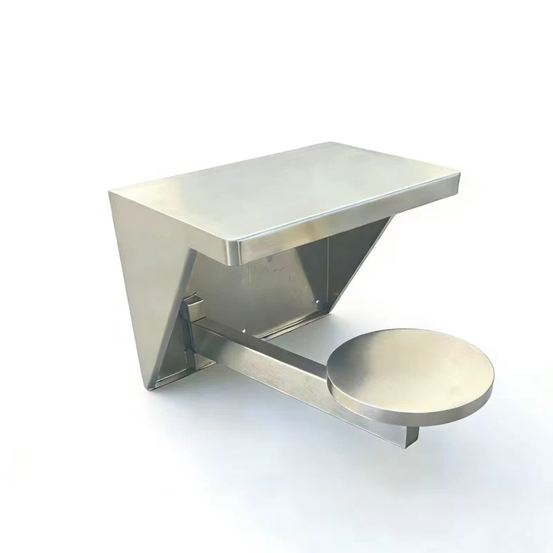 304 Stainless Steel Wall-mounted Rotating Table and Chair Workbench, Suitable for Use in Schools and Hospitals