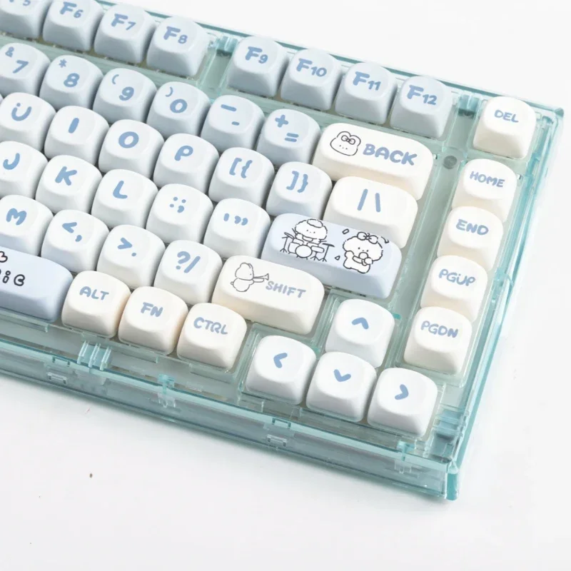 Band Puppy Key Cap Cute Gradient MOA Profile Little Warp Heat Thermal Sublimation Mechanical Keyboard Customization HI75 68 98