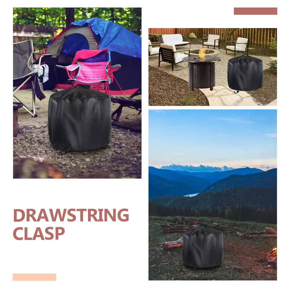 

Fire Pit Cover Round Outdoor BBQ Stove Protective Dustproof Waterproof Fireplace Covers For Patio Use Gas Charcoal