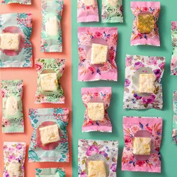 100pcs Machine Sealing Bag Wedding Valentine's Day Party Supplies Handmade Nougat Baking Cookie Pastry Packaging Hot Seal Bags