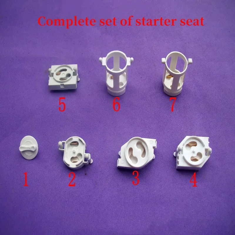 

10 шт./лот T8 флуоресцентная лампа предохранитель стартер держатель лампы решетка лампа стартер сиденье прыгающий пузырь/нижнее основание стартера DIY аксессуары