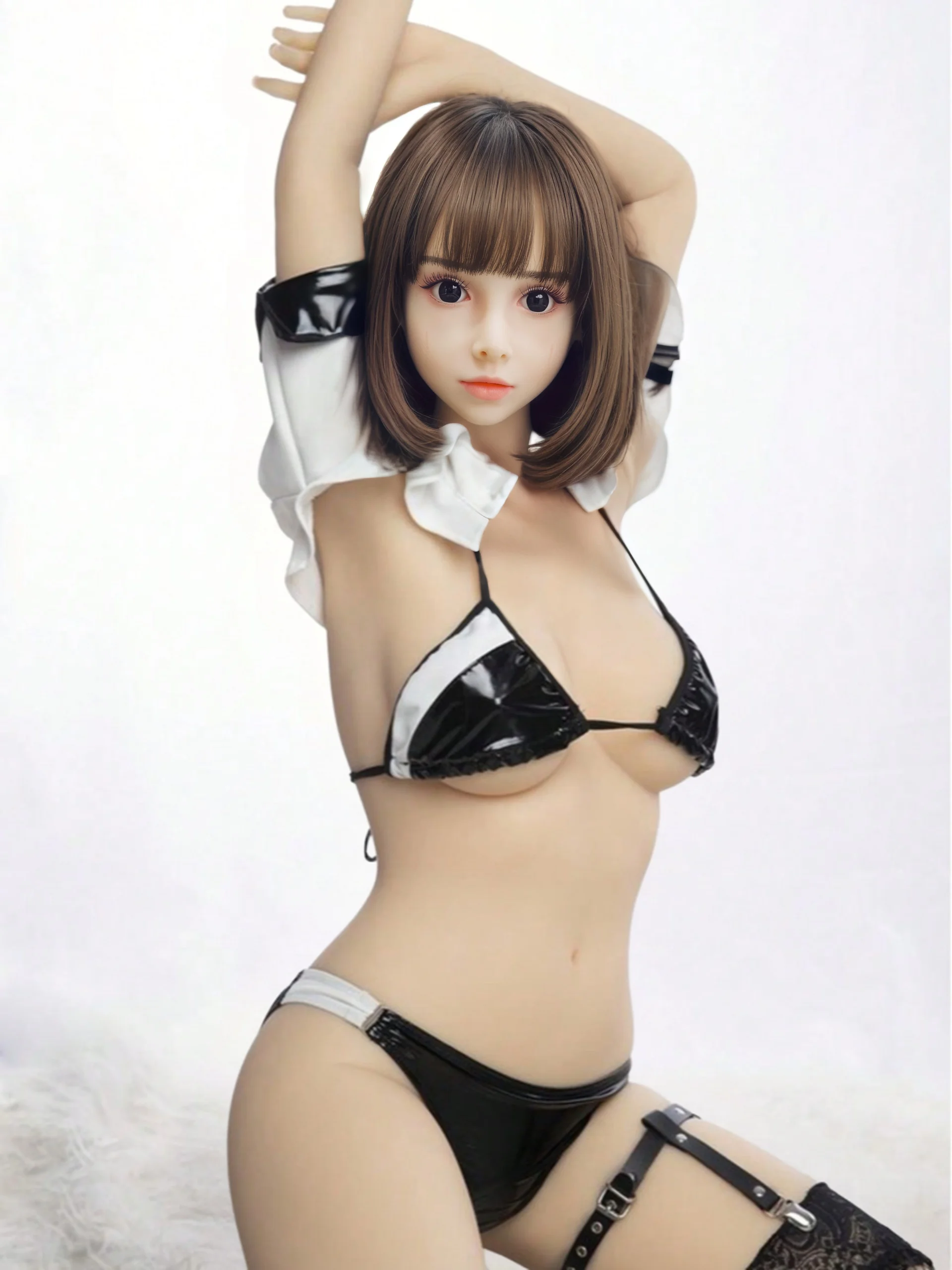 دمية TPE بدون خياطة 140 سم/100 سم، عظام قوية، وضعية متعددة الاستخدامات، مكياج رائع، بشرة رقيقة، مناسبة للتصوير الفوتوغرافي، #2