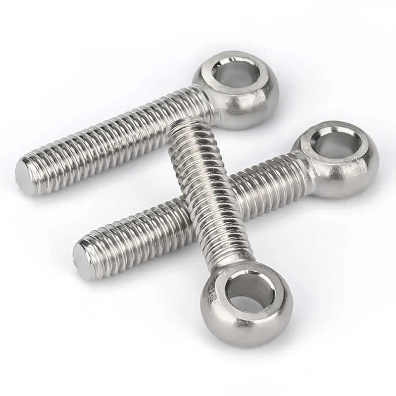10PCS Stainless Steel Lifting Eye Nut Fisheye M12 M16 Slip Hole Shoulder Eyebolt Ring Bolt Rigging Hardware