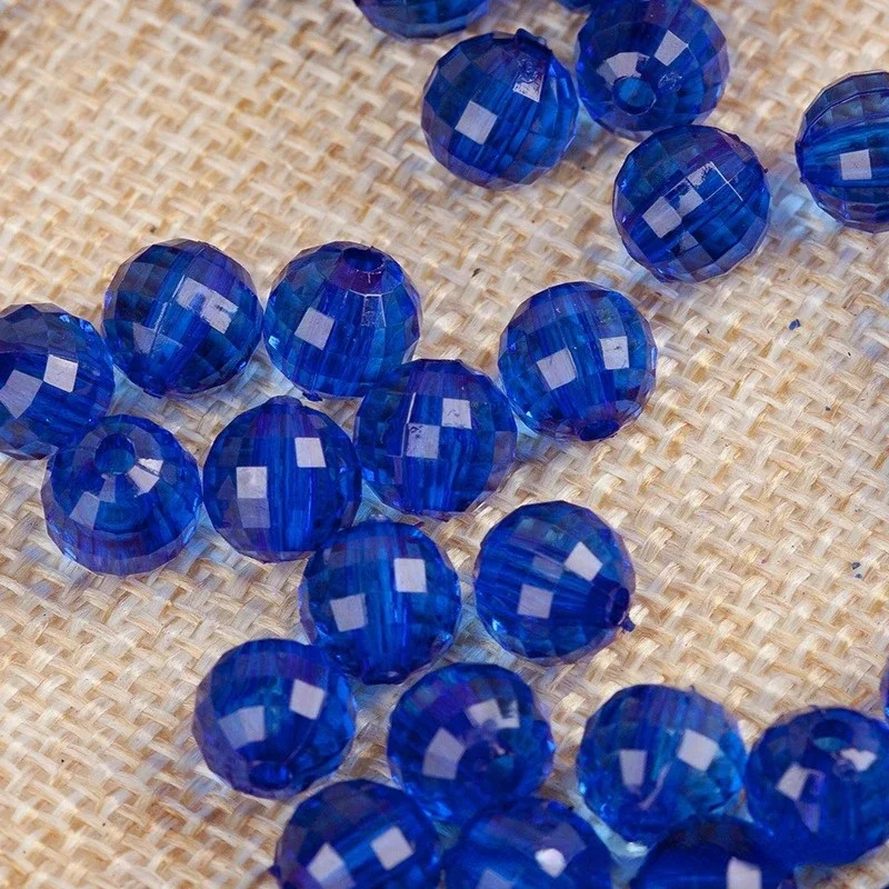 500g / bag of 6mm-20mm transparent earth bead 96 side acrylic bead door curtain A material DIY manual beading material