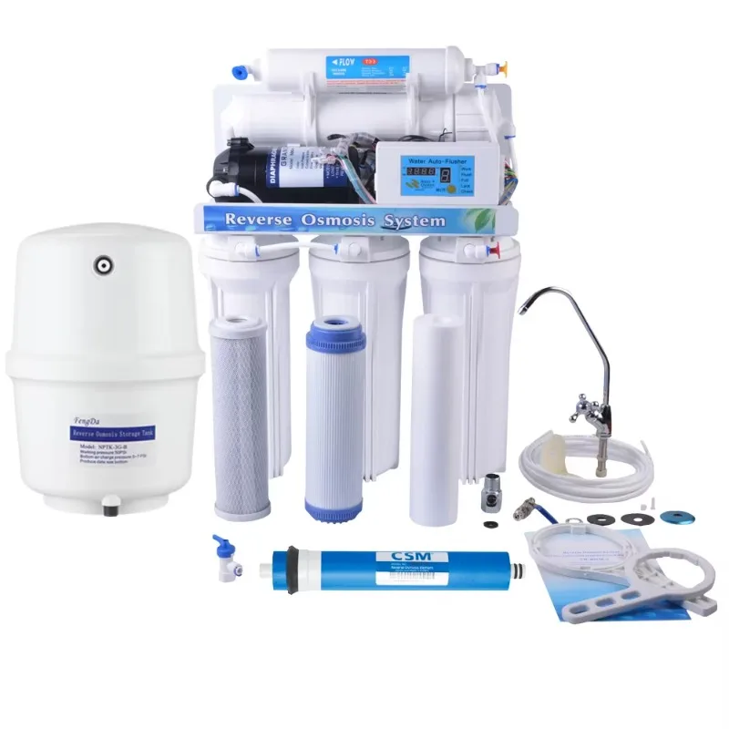 [2026]10 Inch Housing 5 Stage Portable Water Purifier System Water Filter Home Use Machine RO Water Filter Purifier Reverse Osmo view 4