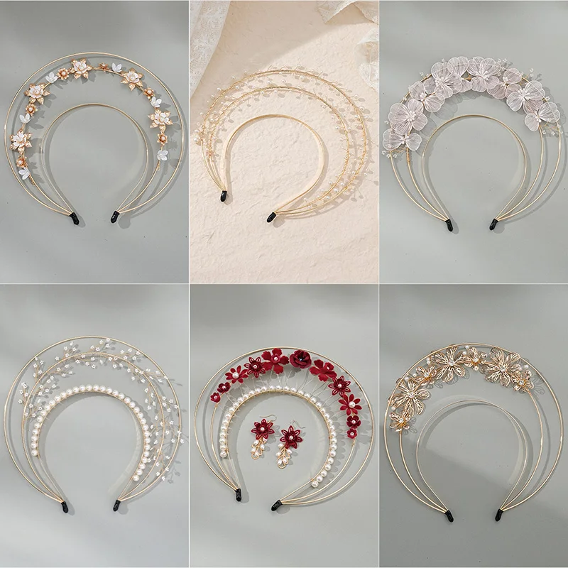 Frauen Mädchen Engel Braut Gold Halo Stirnband Perlen Stirnband Göttin Krone Fotoshooting Haarband Hochzeitsaccessoire
