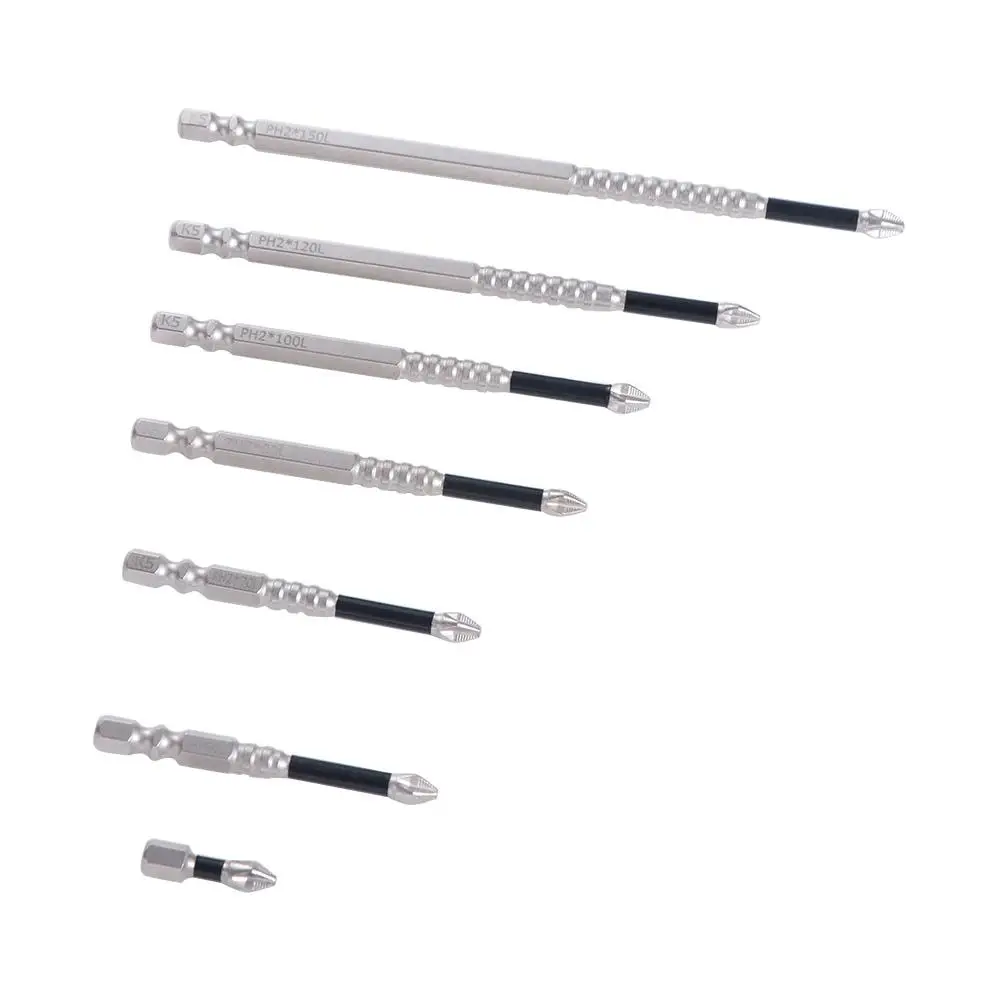 K5 Thread Magnetic Batch Head Impact Resistant Alloy Steel Cross Bit Anti-Slip High Hardness PH2 Screwdriver Bits
