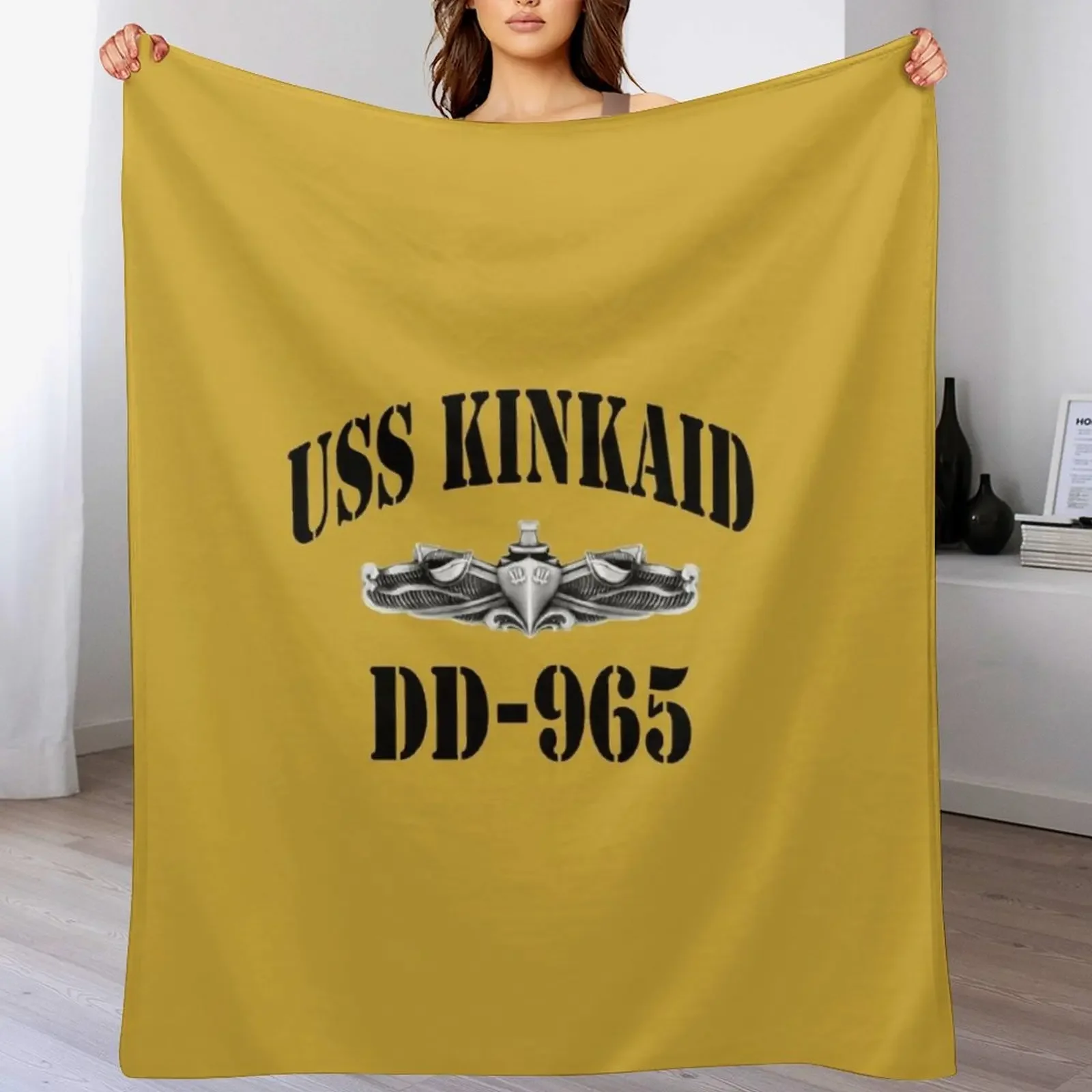 

USS KINKAID (DD-965) SHIP'S STORE Throw Blanket valentine gift ideas anime Fashion Sofas Sofa Blankets