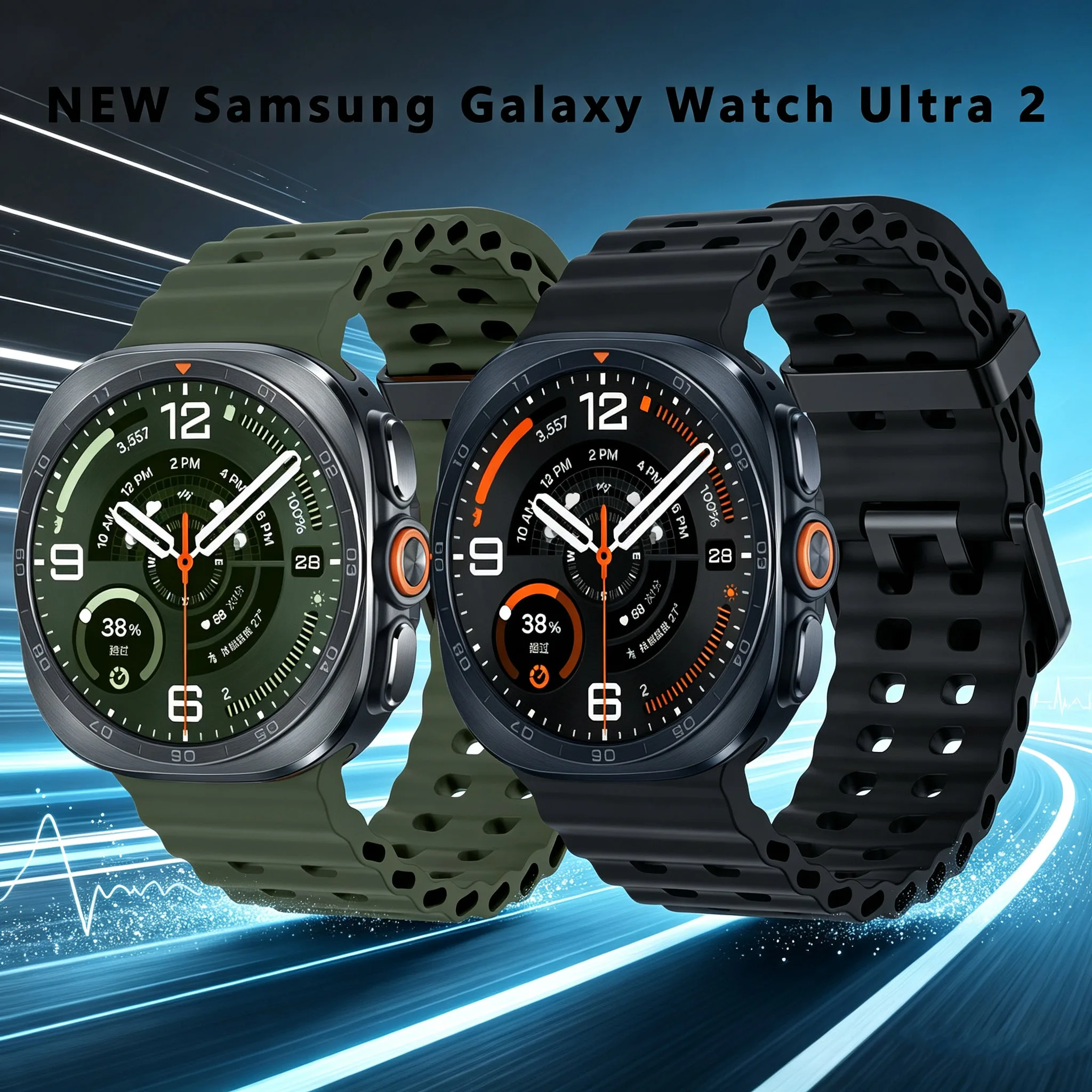 Uhrenarmband für Samsung Galaxy Watch Ultra 2/2025 Ersatz-Gummiarmband Armband Zubehör für Samsung Galaxy Watch 7