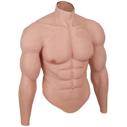 Realistic Silicone Male Muscle XL Size 60-100kg Suitable Suit Simulation Strong Figure Artificial Sturdy Chest Men Crossdresser