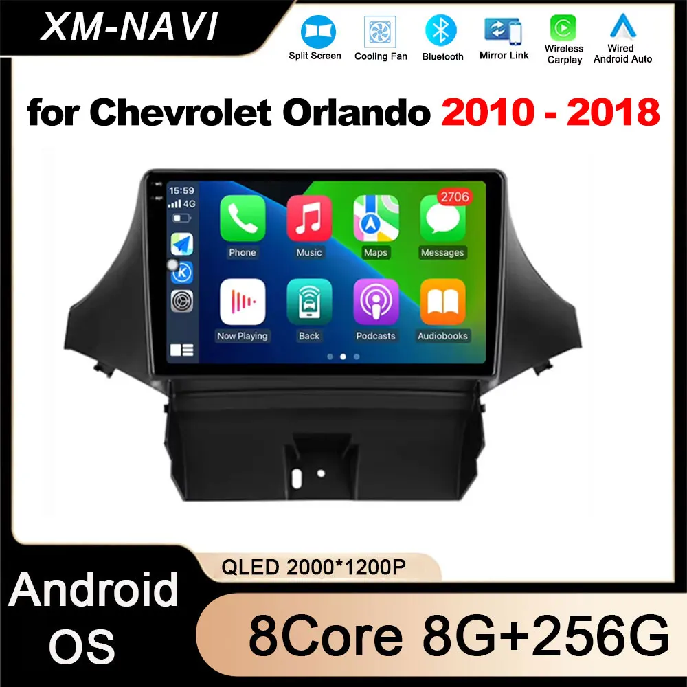 for Chevrolet Orlando 2010 - 2018 4G Wireless Carplay Android Auto Car Radio Stereo Multimedia Video GPS Navigation Player