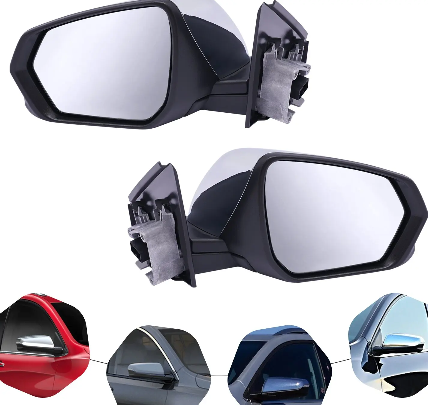 Driver and Passenger Side Mirror Equinox Side Mirror Blind Spot Signal Chrome 8Pin for 18-22  Chevrolet Equinox and GMC Terrain