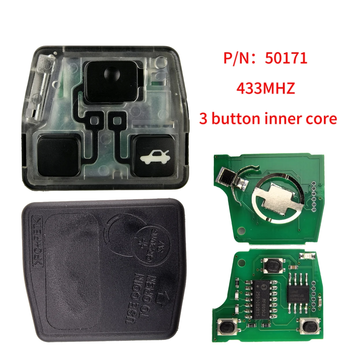 Jingxin 50171 Für Toyota Prado 120 RAV4 Kluger Previa FJ Cruiser Land Cruiser 100 Fernbedienungsschlüssel 433MHz 4D67/4D68 Chip 2/3 Tasten – Detail 5