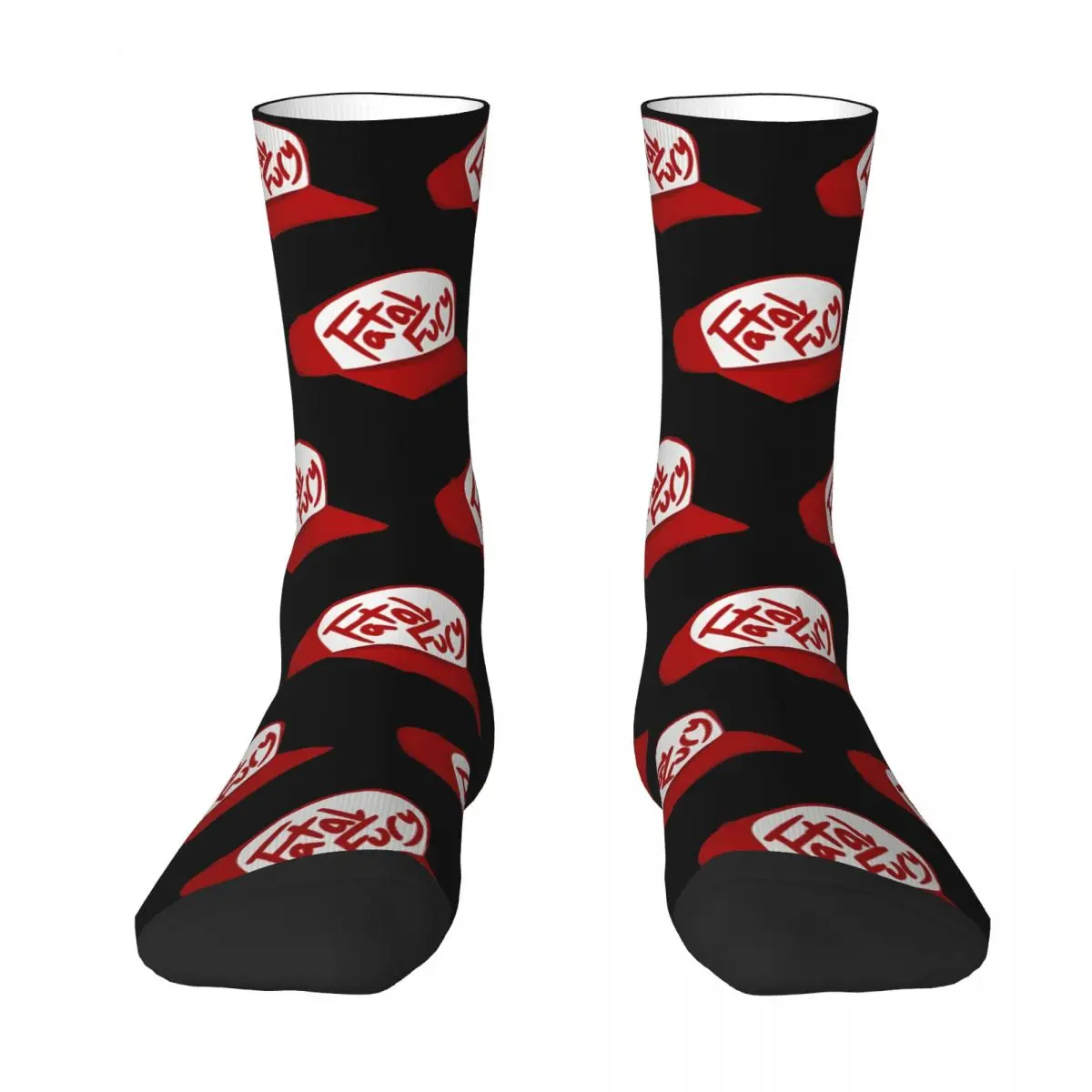 Fatal Fury Gaming Logo Design Socks Letter Logo Hats Print Stuff for Casual Wear Breathable Sock