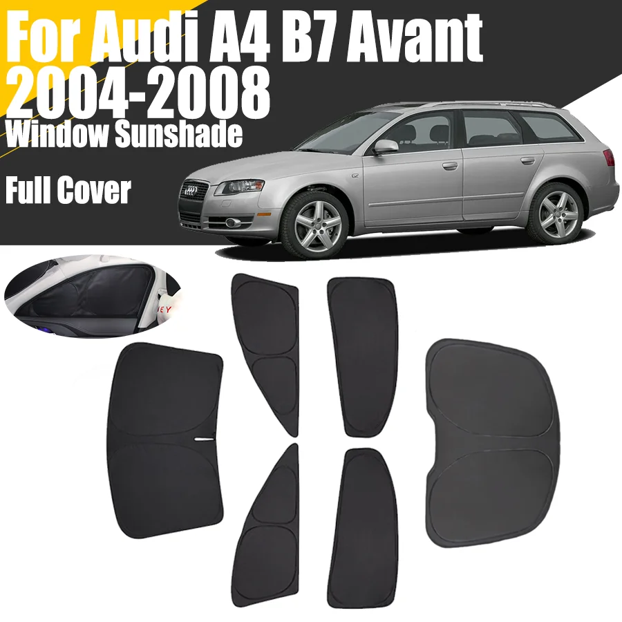 Custom Full Cover Car Window Sunshade For Audi A4 B7 Avant 2004 - 2008 Privacy Blind Curtain Front Windshield 2005 2006 2007