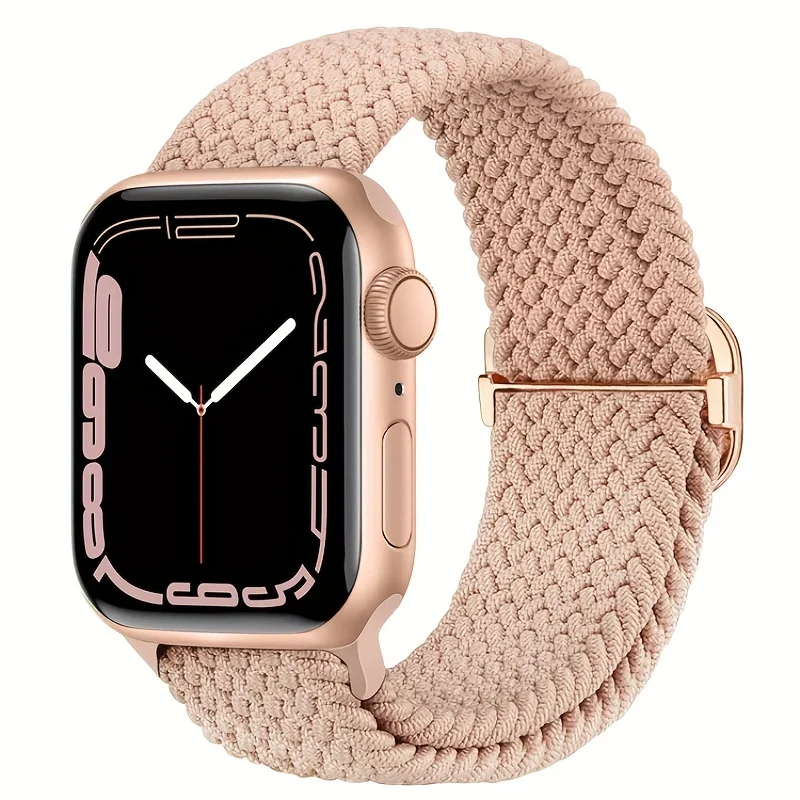 8 Pcs/pack Nylon Elastic Braided Solo Loop for Apple Watch Band for iWatch Ultra SE 8 7 6 5 4 3 2 1 Sizes 38 40 41 42 44 45 49mm view 5