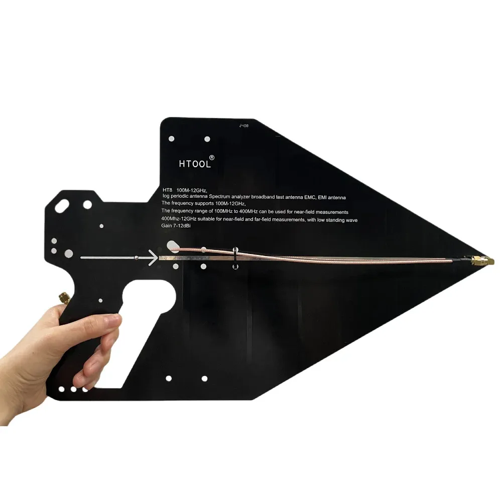 HT8 HTOOL Log Periodic Antenna DBI Gain Ultra Wideband Direction Finding and Localization EMC PCB UWB MHZ