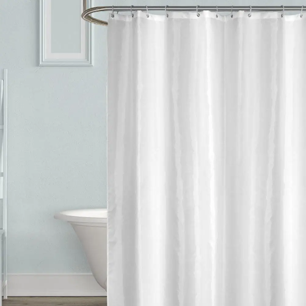 

Opaque Waterproof Shower Curtain Premium Polyester Material Easy-Hang Perforated Design Eco-Friendly Hooks for Bathroom Toilet