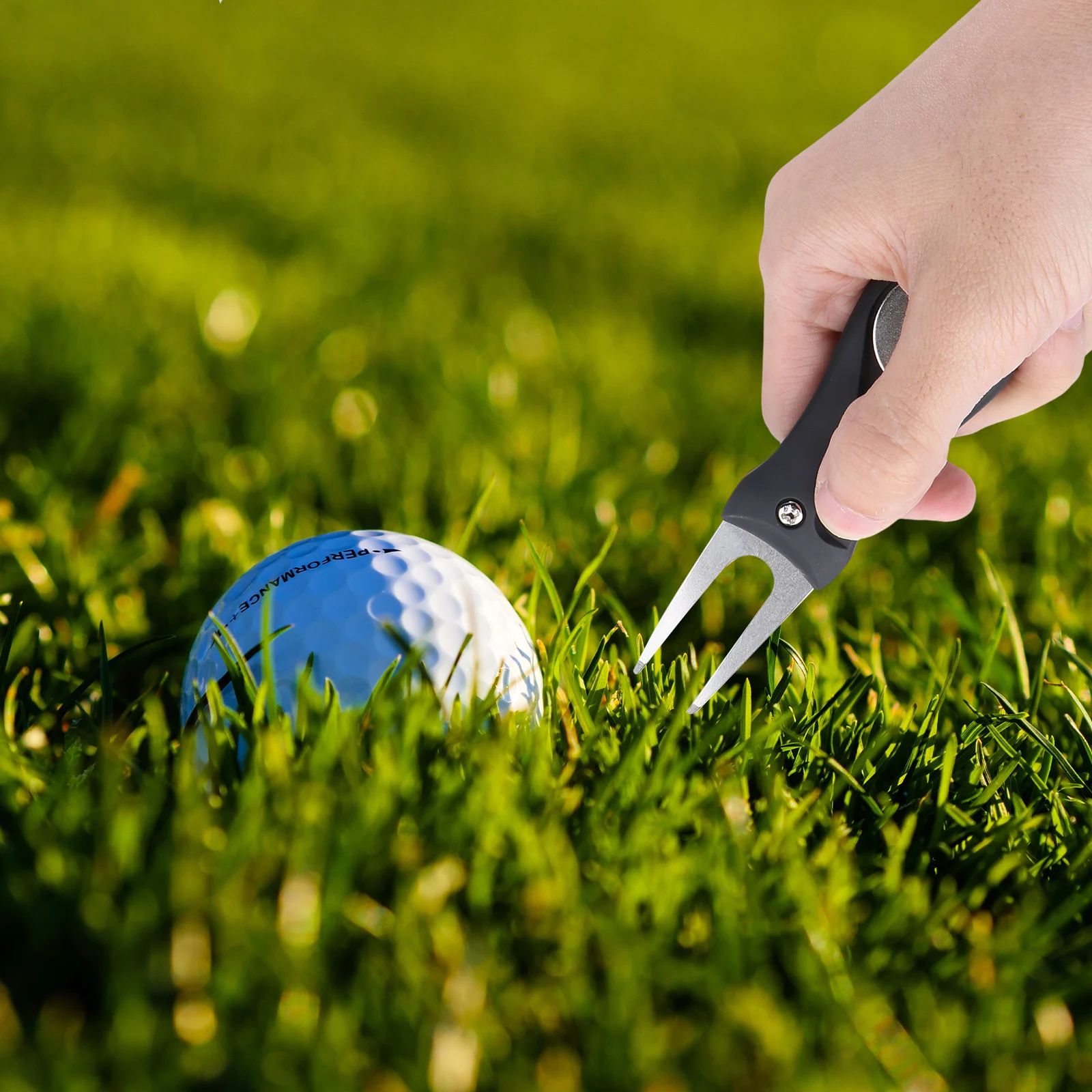 Golf Ball Silver Stainless Steel Plastic 7Cm Divot Tool For Outdoor Sports Course Green Tool Accessories