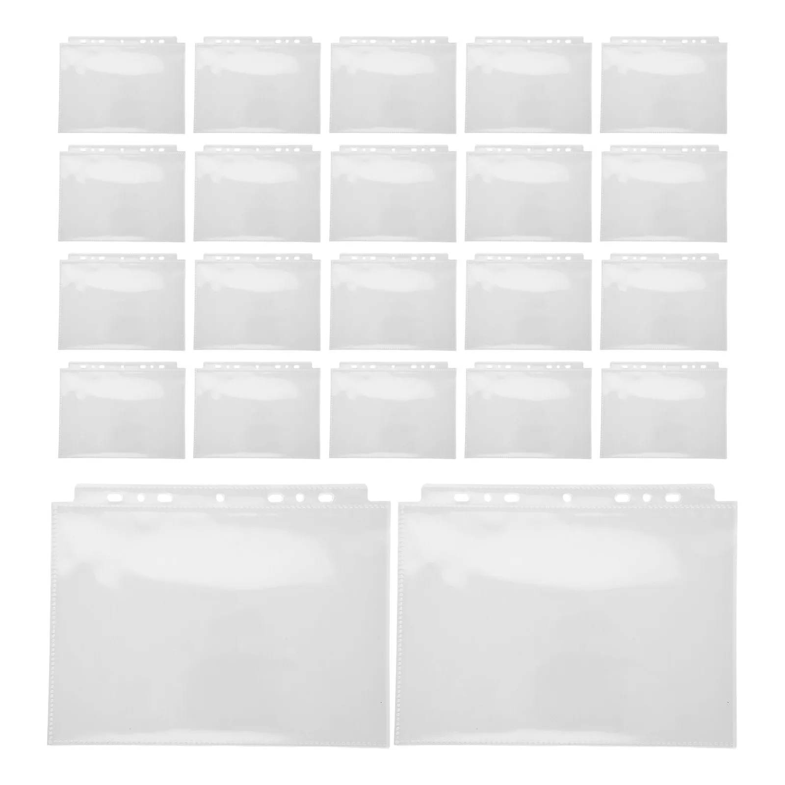 50Sheets A5 Photo Album Plastic Sleeves Clear Binder Pockets Heavy Duty Photo Protector Pages for 7 Ring Binder