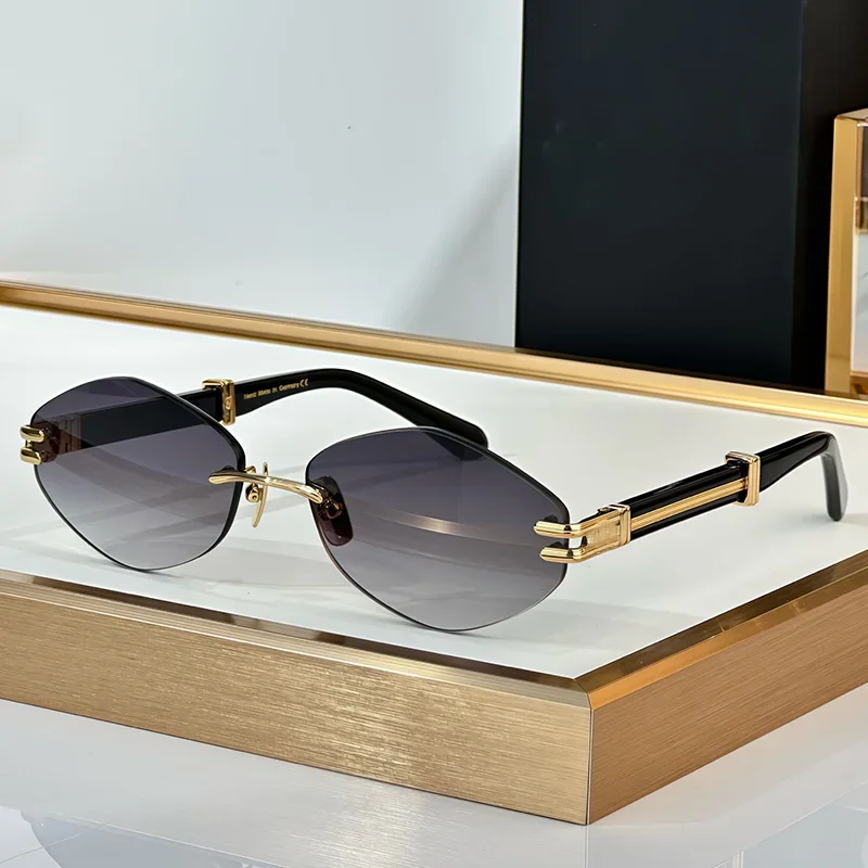 

Солнцезащитные очки THE DUCER I High Street Black Gold без оправы для мужчин, модные классические безрамные ацетатные очки 2025 года для мужчин