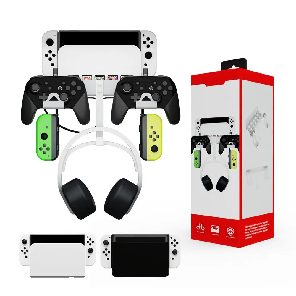 Console Headphone Organizador para Switch, Sturdy Metal Wall Mount, Jogo para Switch, Oled Wall Mount