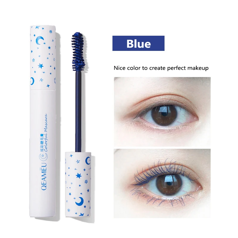 1 ~ 5pcs neue 4 Farben sexy schillernde Wimpern farbe Mascara natürliche Rolle verzogen vier Farben haltbare Finish-freie weiche Mascara Augen Make-up