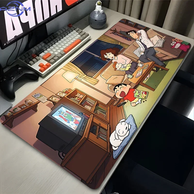 Crayon Shin-chan Cute Oversized Gaming Mouse Pad Non-Slip Rubber Desk Mat Keyboard Carpet for PC Laptop Office