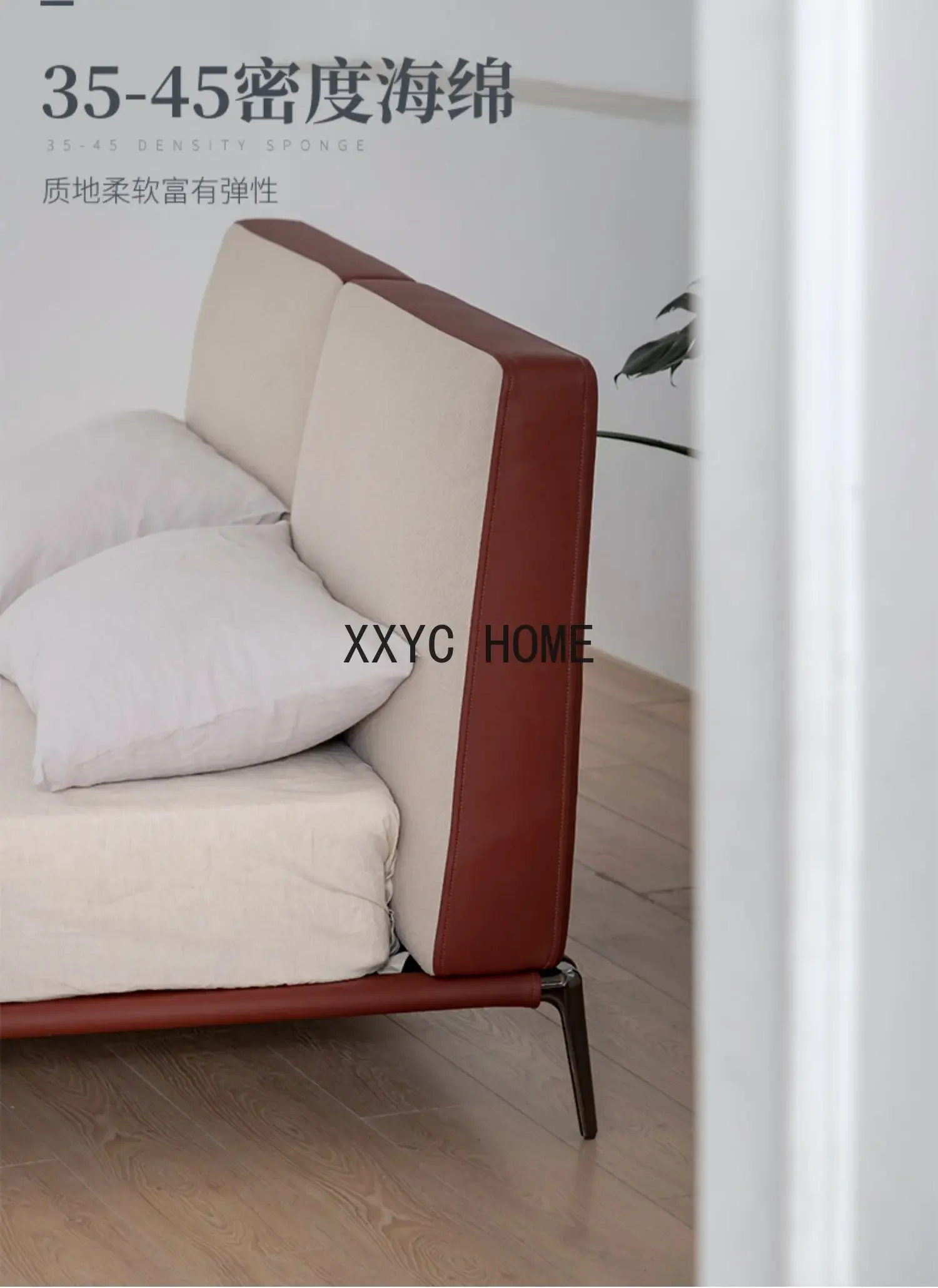 الشمال النسيج ضوء السرير الفاخرة الحديثة بسيطة خشب متين شقة صغيرة غرفة نوم رئيسية لينة حقيبة سرير مزدوج 1.8 متر سرير الزواج