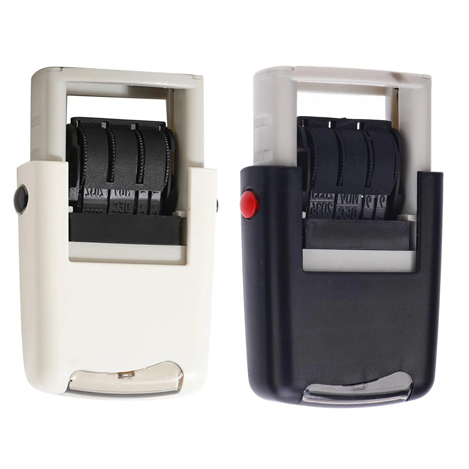 25x2.8mm Protable Self Ink Date Stamp Clear Imprints Without Smudging For Stamping English Date And Number Available Black/White