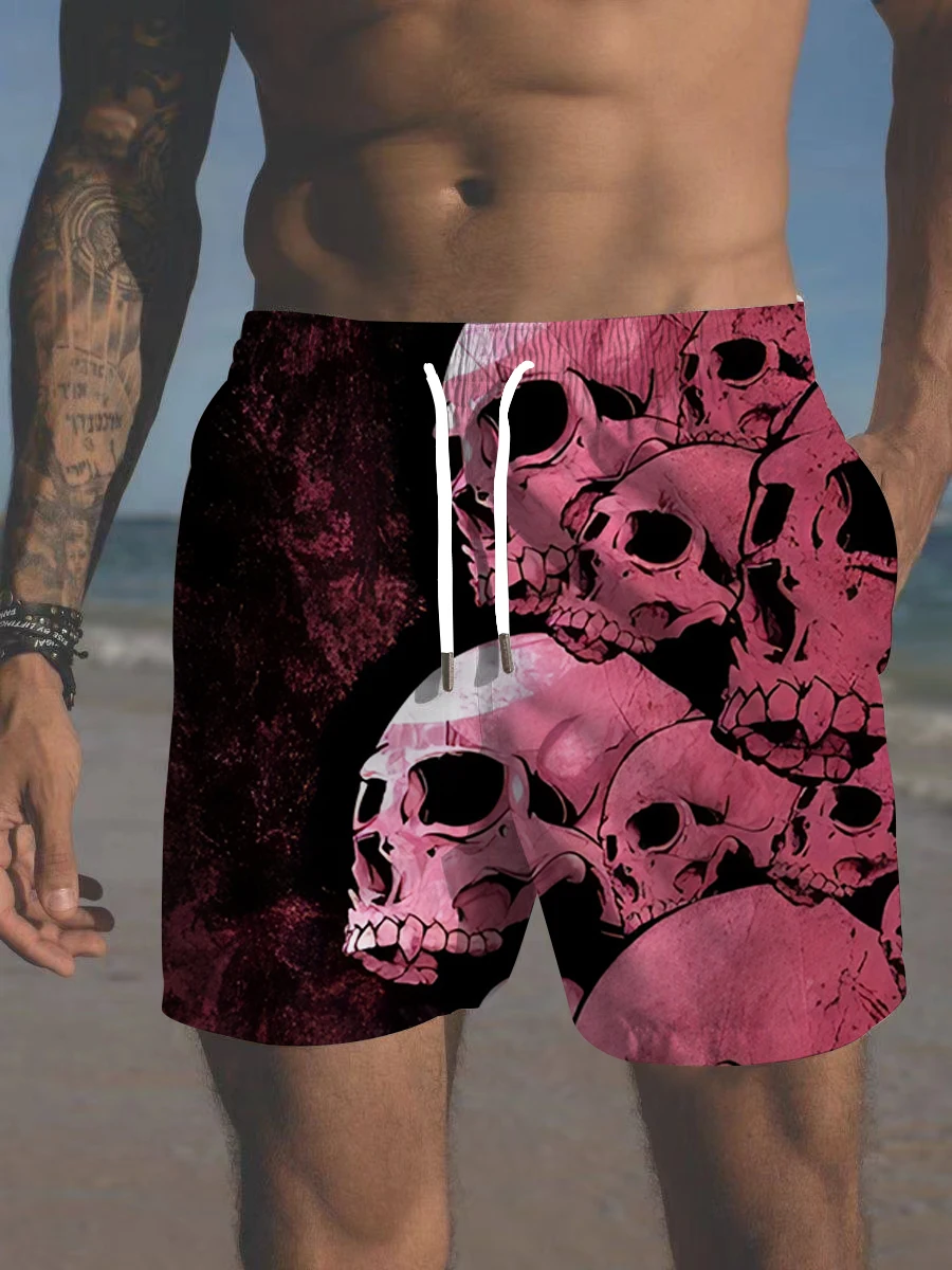 BHRIWRPY pantalones cortos de playa con estampado gráfico 3D para hombre, Shorts de Estilo Hawaiano para vacaciones de verano, perfectos para nadar,