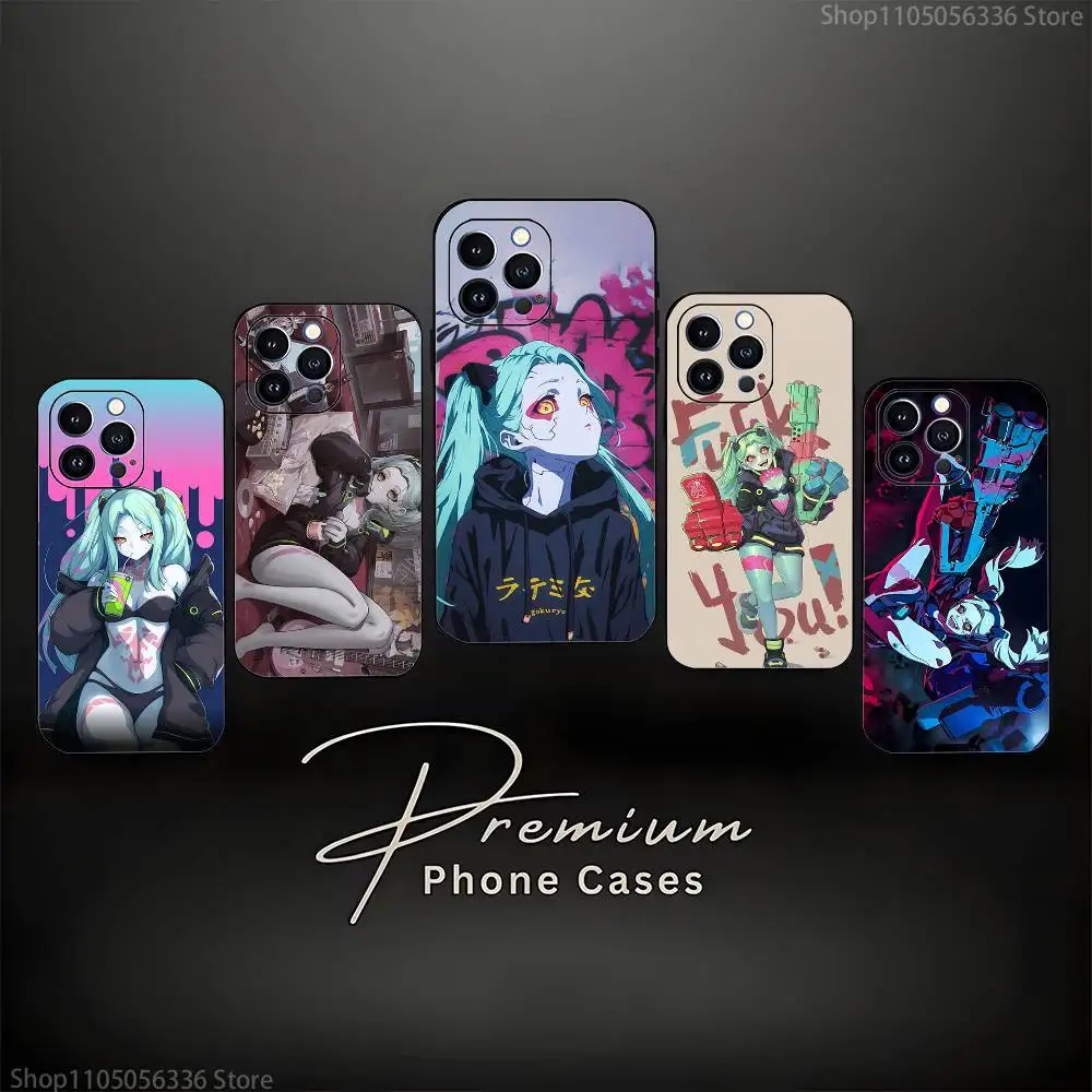 

R-Rebecca cartoon Phone Case For iPhone 16,15,14,13,12,11 Plus,Pro Max,XS,X,XR,SE,Mini,8,7,Soft Silicone Black Cover