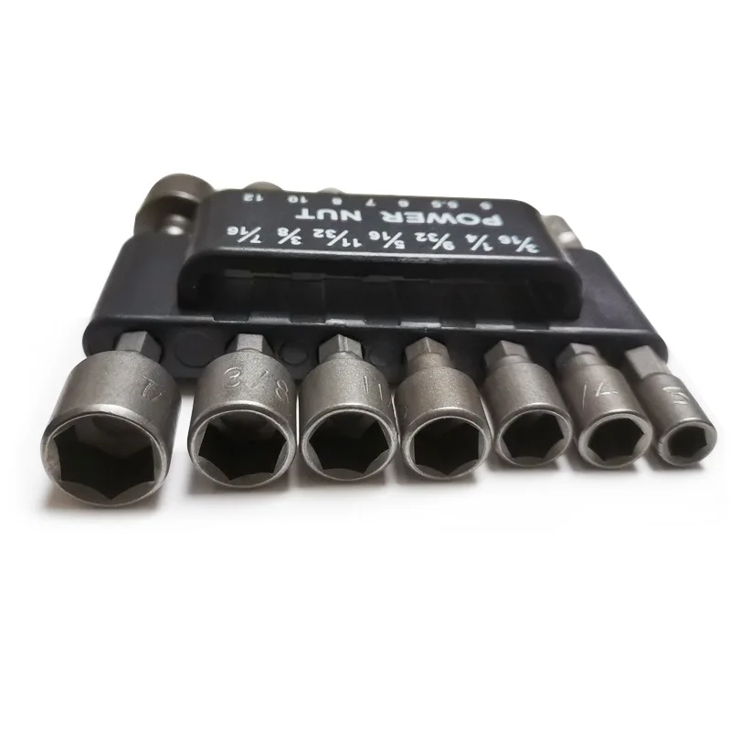 14-Piece Strong Sleeve British Auto Repair Air Nutsette Bit Cross Universal Nut Rotating Tool Set