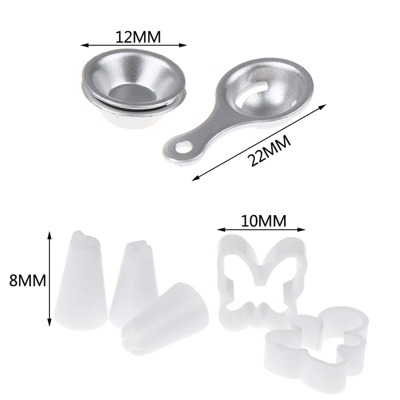 1 zestaw 1:6 1:12 Dollhouse miniaturowa forma do pieczenia pieczenie rurociągi łyżka do mierzenia Model dekoracja kuchenna zagraj w zabawka domowa