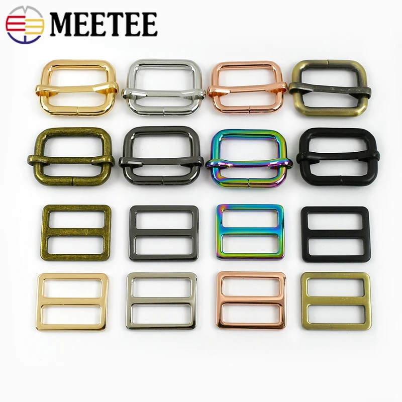 

10/20Pcs 20-50mm Metal Strap Buckles Tri-Glide Slider Ring Buckle Webbing Adjuster Clasp Backpack Belt Hardware Accessories