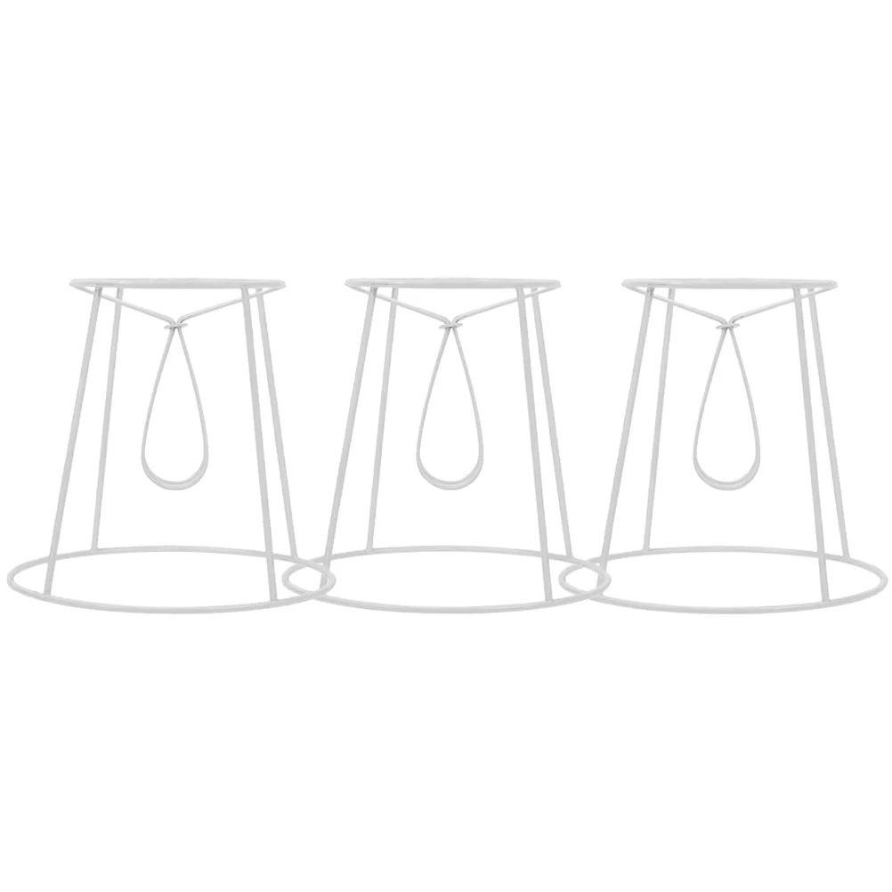 

3pcs Lampshade 90MM Iron Light Frames Holders DIY Bracket Desk Accessories White Cone Lighting Lamp Racks