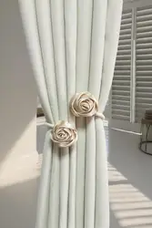 Simple handmade rose multi-color curtain tiebacks and ornaments, suitable for living room and bedroom home decoration.
