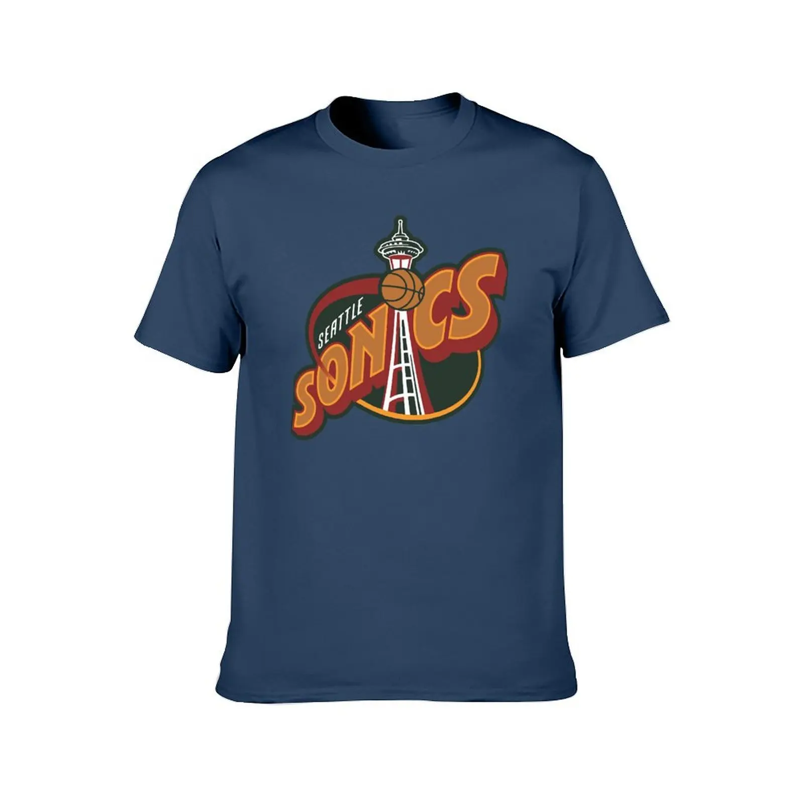seattle sonic T-Shirt black cotton t-shirt plain for man package man t shirts graphic g man t shirts for men T-Shirt