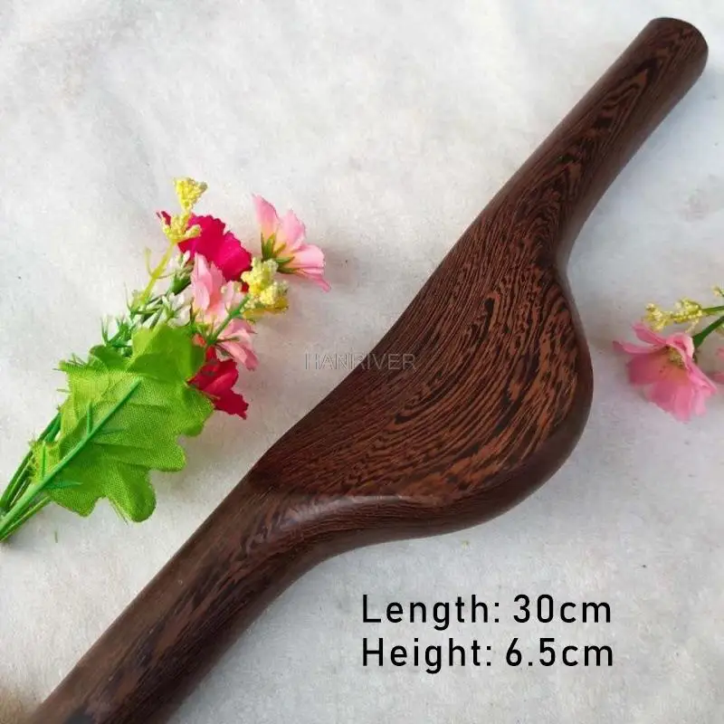 عصا كشط من الخشب الطبيعي لتدليك الكتف والرقبة والساق ولوحة غواشا ومكشطة سبا سريعة وتدليك مساحة كبيرة وتخفيف آلام الرقبة